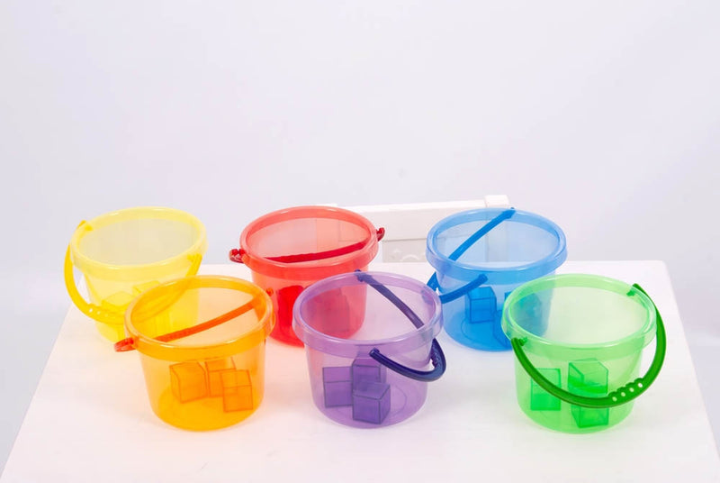 Transluscent Colour Bucket Set of 6
