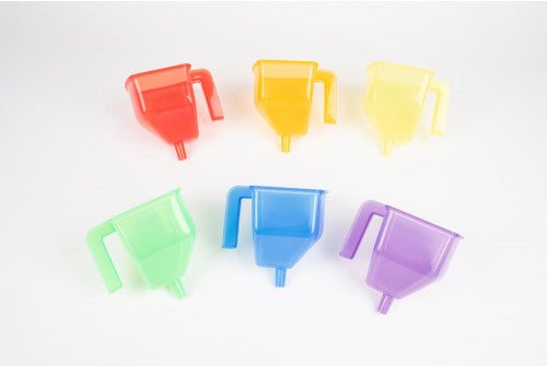 Transluscent Colour Funnels set of 6