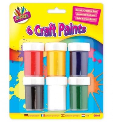 Craft Paint Pots - Pack of 6