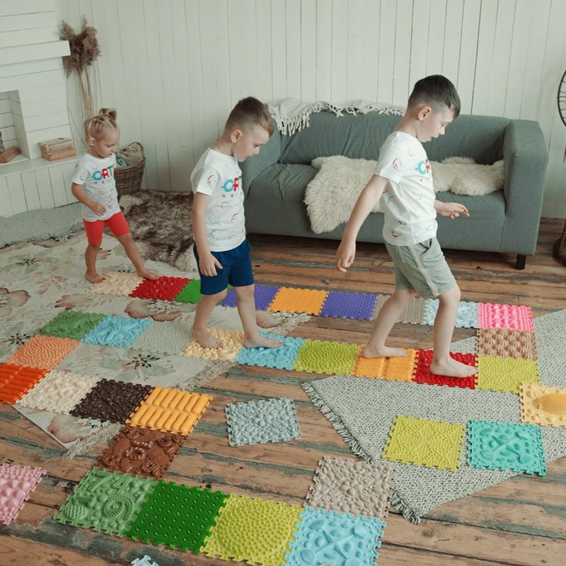 ORTO Nature - Happy Path Sensory Puzzle Playmats (25cmx25cm) Set of 8