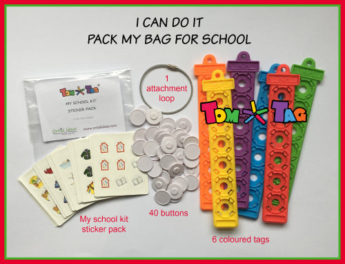 TomTag Visual Timetable - Pack my Bag for School