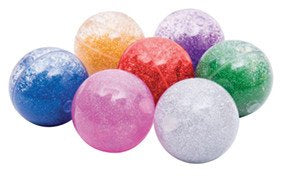 Rainbow Glitter Balls Pack of 7
